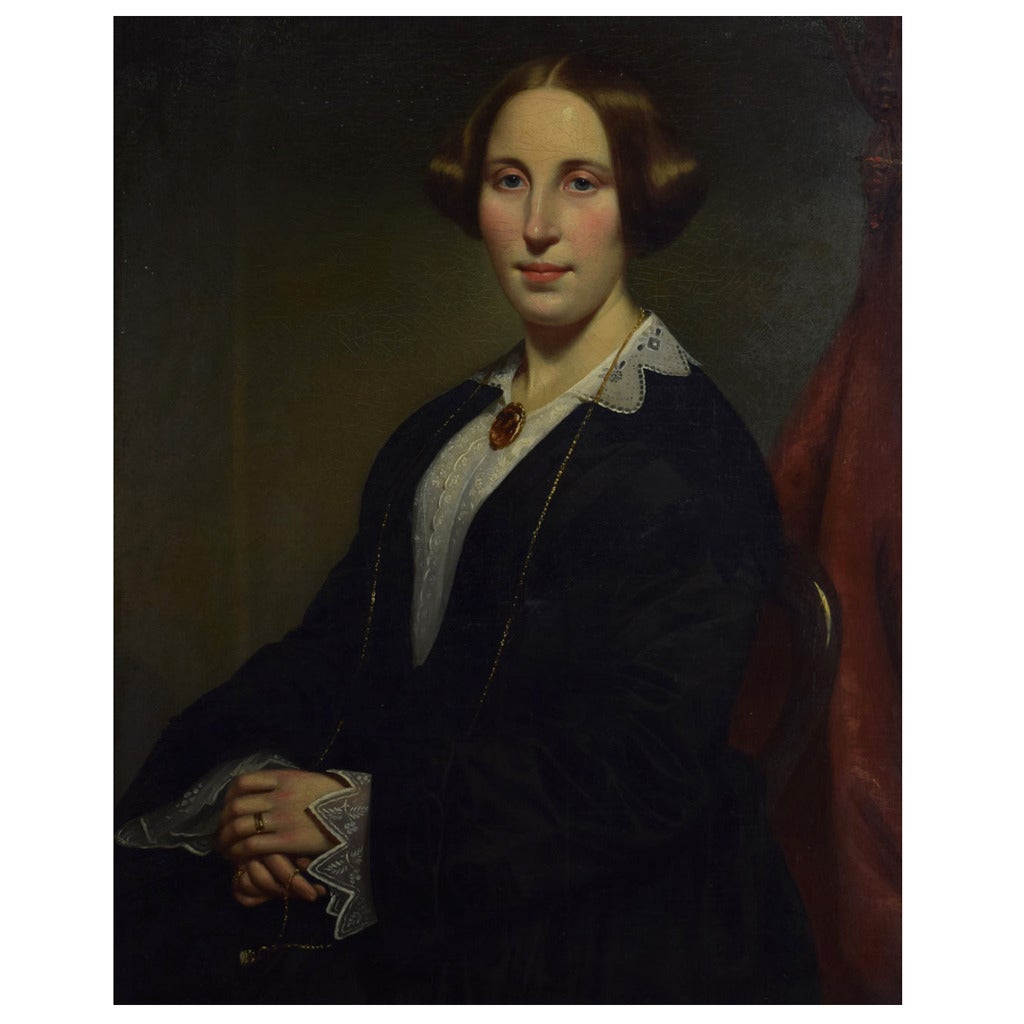 Victorian Oil on Canvas Portrait at 1stDibs