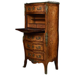 French Kingwood and Rosewood Secretaire Abattant