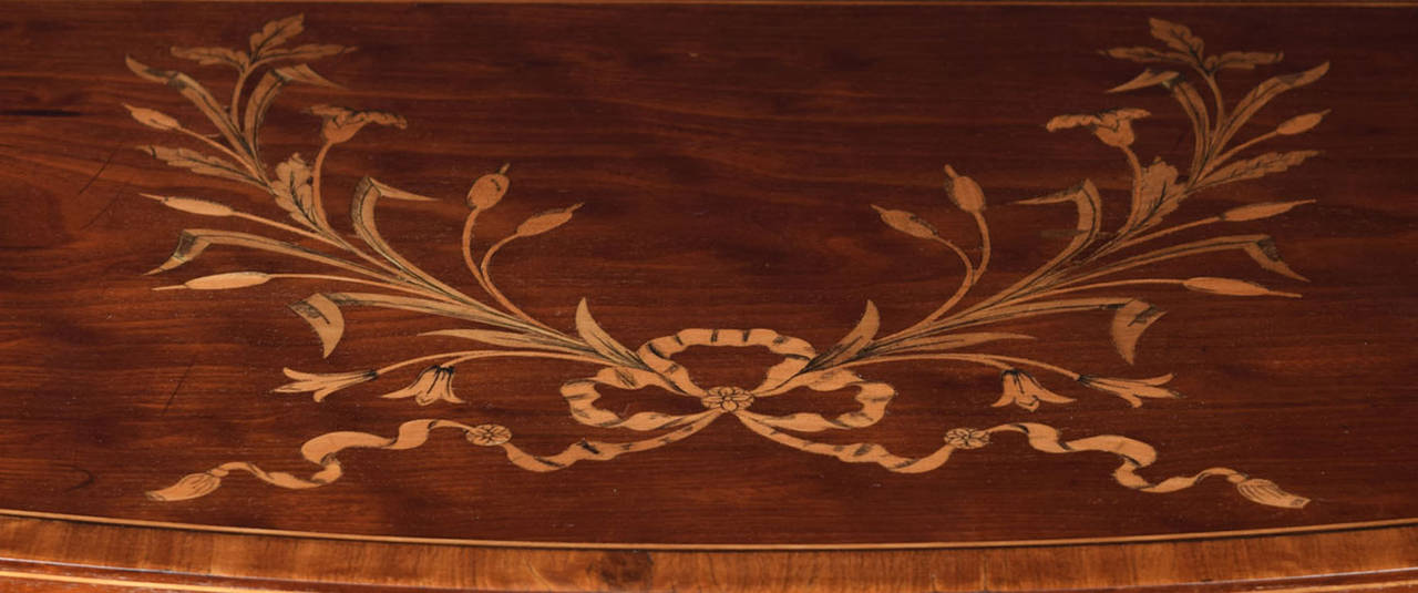 19th Century Pair of Late Victorian Mahogany and Inlaid Cabinets