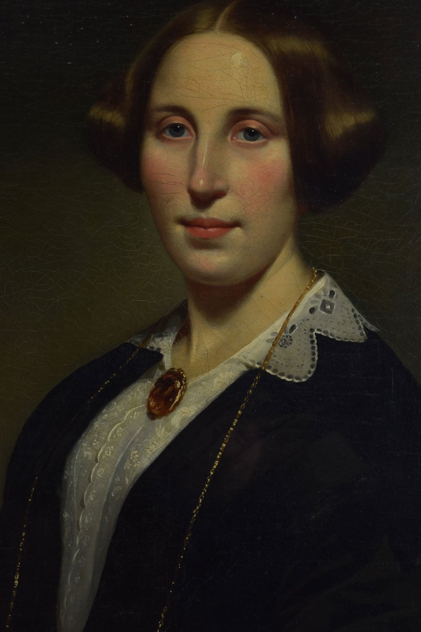 English Victorian Oil on Canvas Portrait