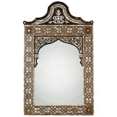 Tortoise Shell and Mother of Pearl Wall Mirror