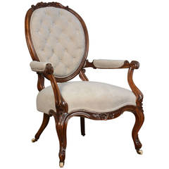 Antique Walnut framed armchair