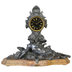 French Mantel Clock Le Premier Miroit Signed Francois Moreau 3