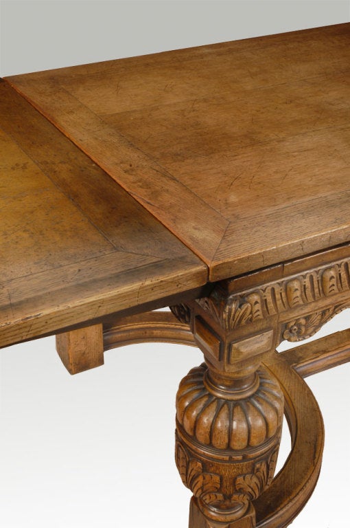 Oak Draw-leaf Refectory Table in the Elizabethan Manner 1