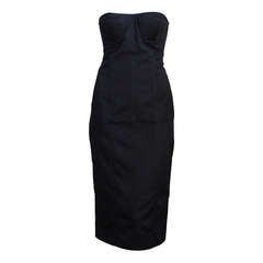 2001 TOM FORD for GUCCI black bustier dress 1