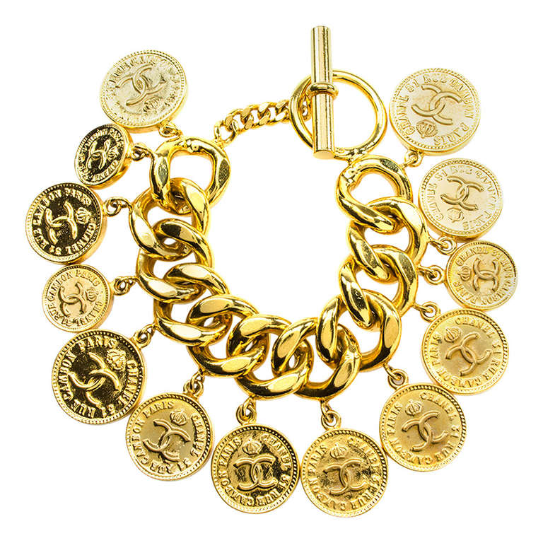 Chanel Charm Coin Bracelet For Sale