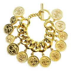 Vintage Chanel Charm Coin Bracelet