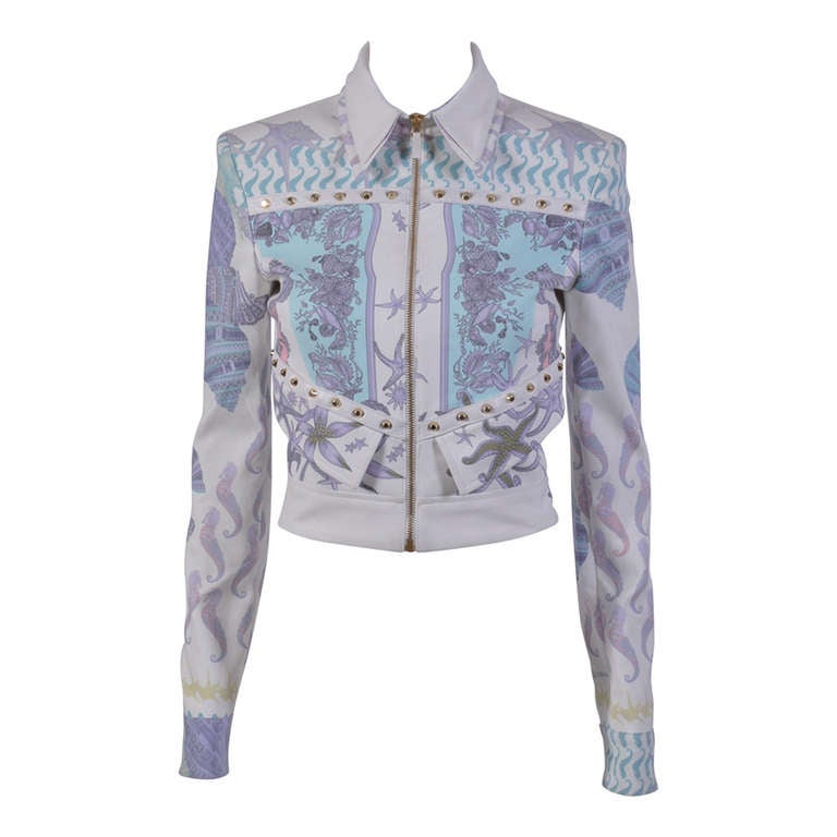 New VERSACE Seashell Print Jacket at 1stDibs