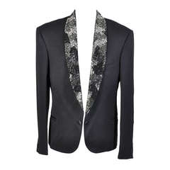 Nouveau VERSACE TAILOR MADE CRYSTAL EMBELLISHED TUXEDO SUIT 48 - 38