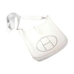 Hermes Evelyne PM Cream Clemence Leather SHW Shoulder Bag, 2005 1