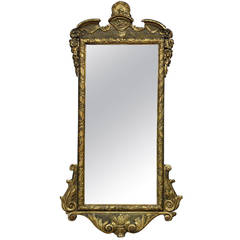 18th Century Style Carved Giltwood English Wall Mirror