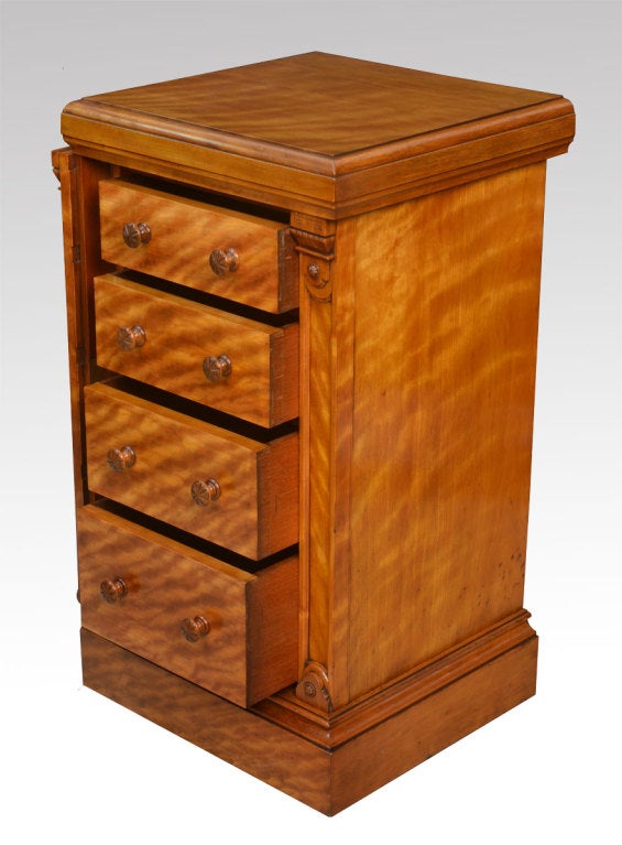 Pair of Satinwood Birch Bedside/Night Chests