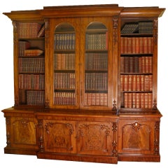 Early Victorian Large mahogany bookcase