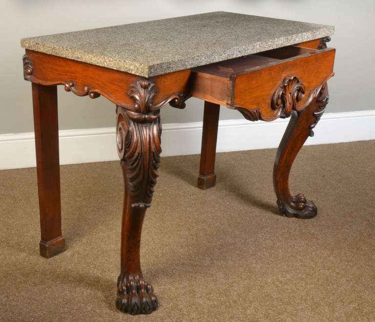 Victorian Carved Oak Console Table
