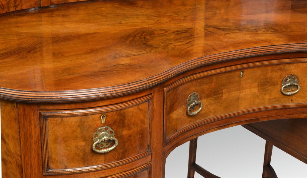 vintage kidney shaped vanity table