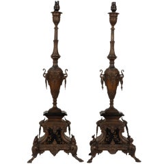 Pair of Spelter Table Lamps