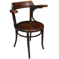 Set Of Sixteen Bentwood Elbow Chairs