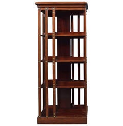 Large mahogany Large mahogany revolving bookcase