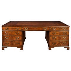 Antique Very large mahogany partners desk
