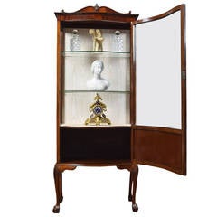Edwardian mahogany Single Door Display Cabinet
