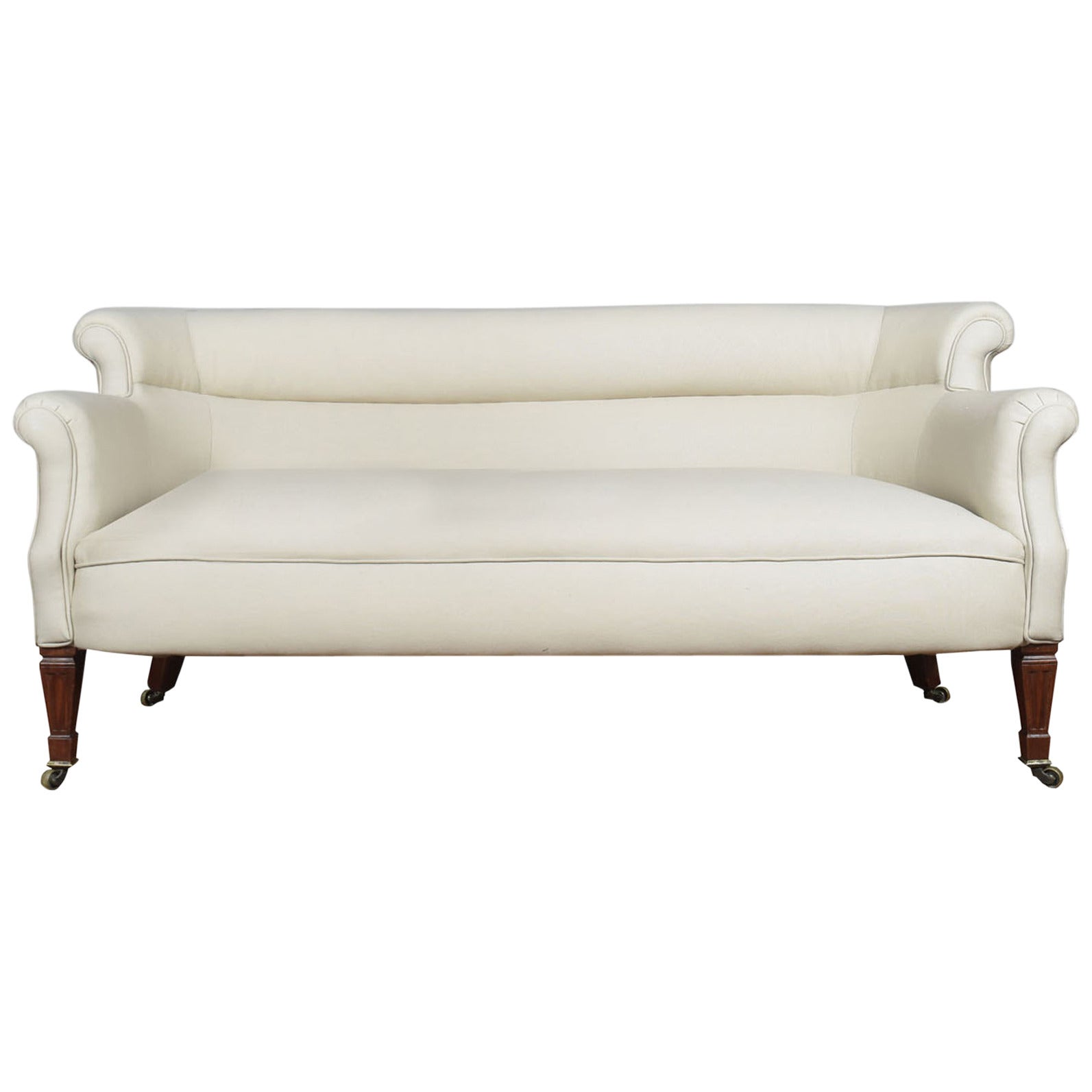Mahogany framed salon settee by Lamb of Manchester at 1stDibs