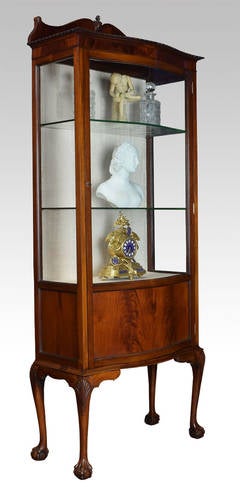 Edwardian mahogany Single Door Display Cabinet