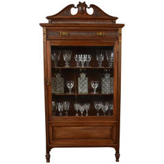 Mahogany Single-Door Display Cabinet 10