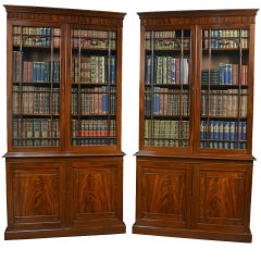 Pair of George II Mahogany Bookcases