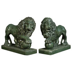 Pair of Serpentine Grand Tour Lions 5