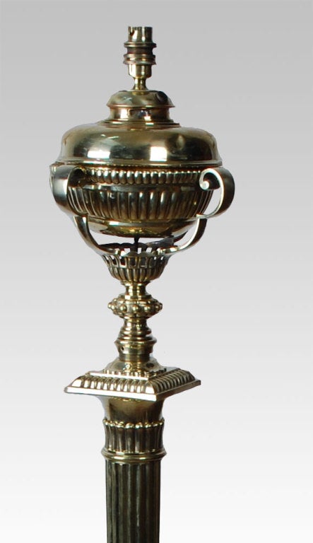 English Brass Standard Lamp