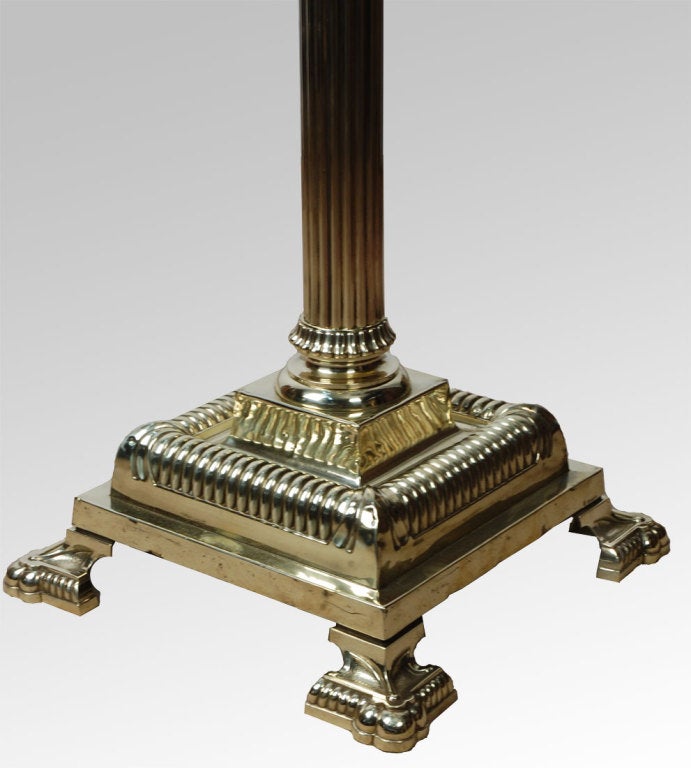 19th Century Brass Standard Lamp