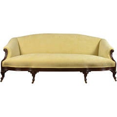 George II style mahogany serpentine sofa