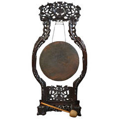 Very Large Chinese Carved Dinner Gong