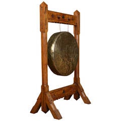 Antique Gothic revival dinner gong