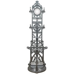 Antique Victorian Cast Iron Coat Stand