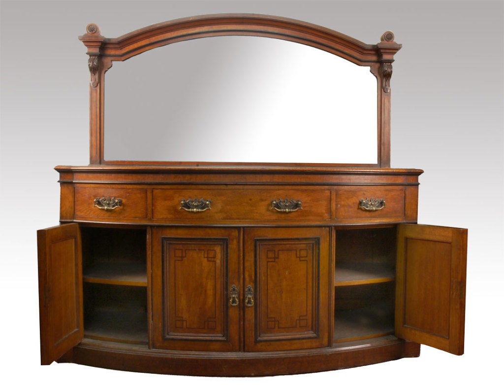 pollard oak four door bow fronted sideboard