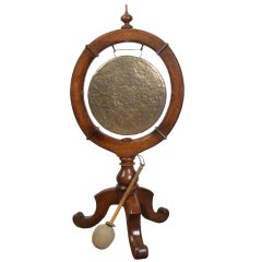 Victorian oak dinner gong