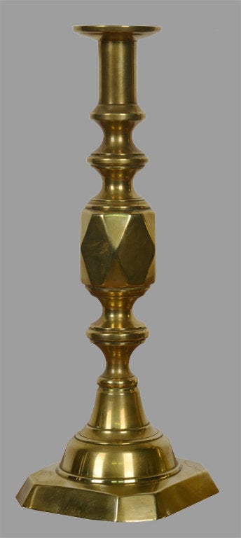 pair off brass ace of diamond candle sticks