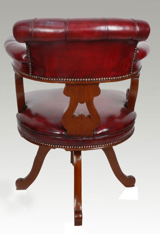 Victorian Mahogany Captains Office Chair 1