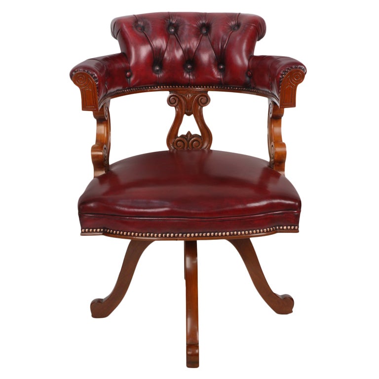 Victorian Mahogany Captains Office Chair