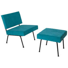 Low Chair and Ottoman by Knoll, Florence, 1954-1968