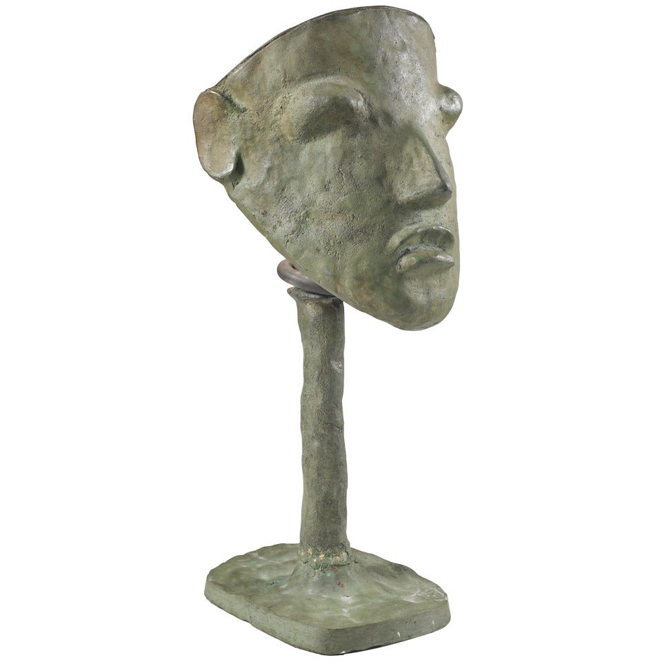 "Mask" Table Lamp,  Barbare Collection, By Garouste Elisabeth & Bonetti Mattia For Sale