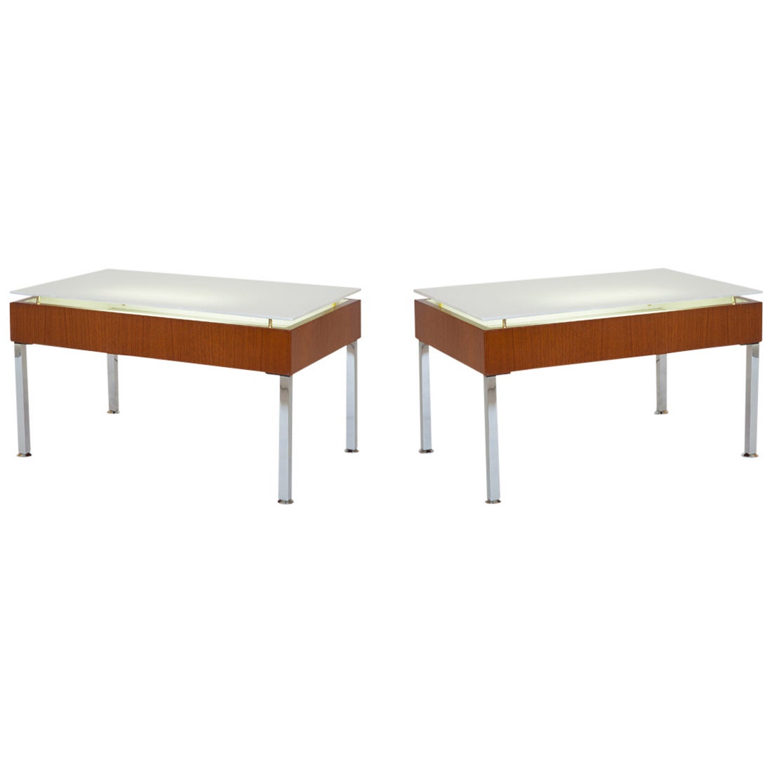 Pair of "G30" Light Tables by Joseph-André Motte, 1958 For Sale