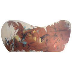 Pair of 1960
s Decorative Panels in the Rock Painting Style