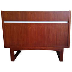 Retro Dry Bar Hifi Case Piece in Teak Wood circa 1970