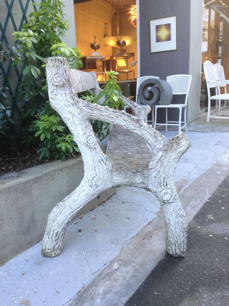 Garden Bench Carved as Tree Branches