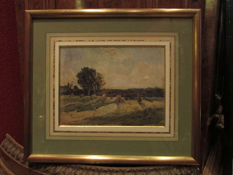 rare and nice  watercolor painting
signed robert buchan nisbet 
Robert Buchan Nisbet was a British visual artist who was born in 1857. Numerous works by the artist have been sold at auction, including 'Stonehaven' sold at Bonhams Edinburgh '19th
