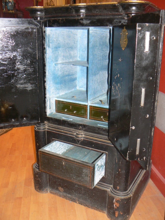 19th Century Colonial Two-Door Iron Safe 2