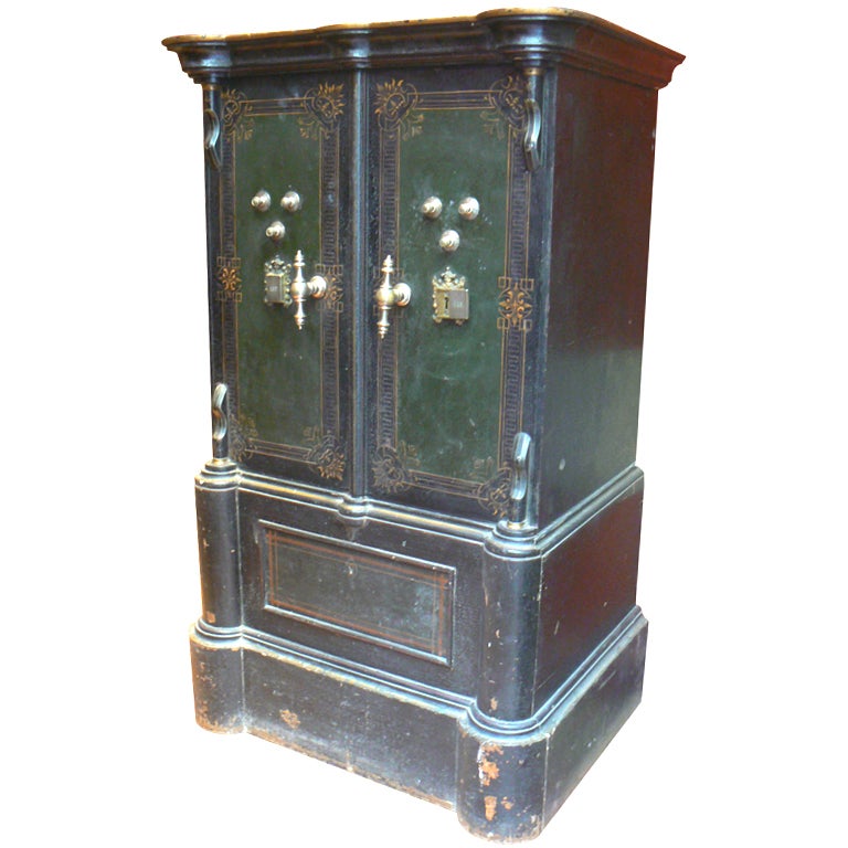 19th Century Colonial Two-Door Iron Safe