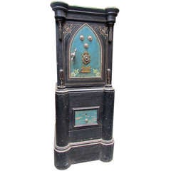 Rare 19th Century Colonial Iron and Wood Safe Strong Box Napoleon III